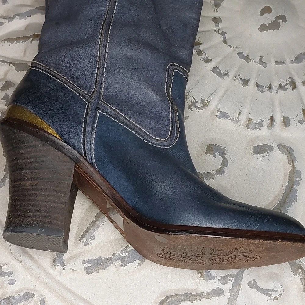 Lucky Brand Elena Boot In Blue 8.5 - Picture 2 of 16